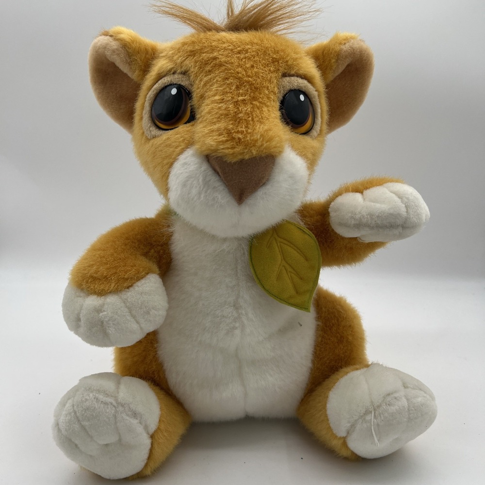 Vintage Lion King Talking Baby Simba Cub Plush 12" Mattel Disney 1993~Untested